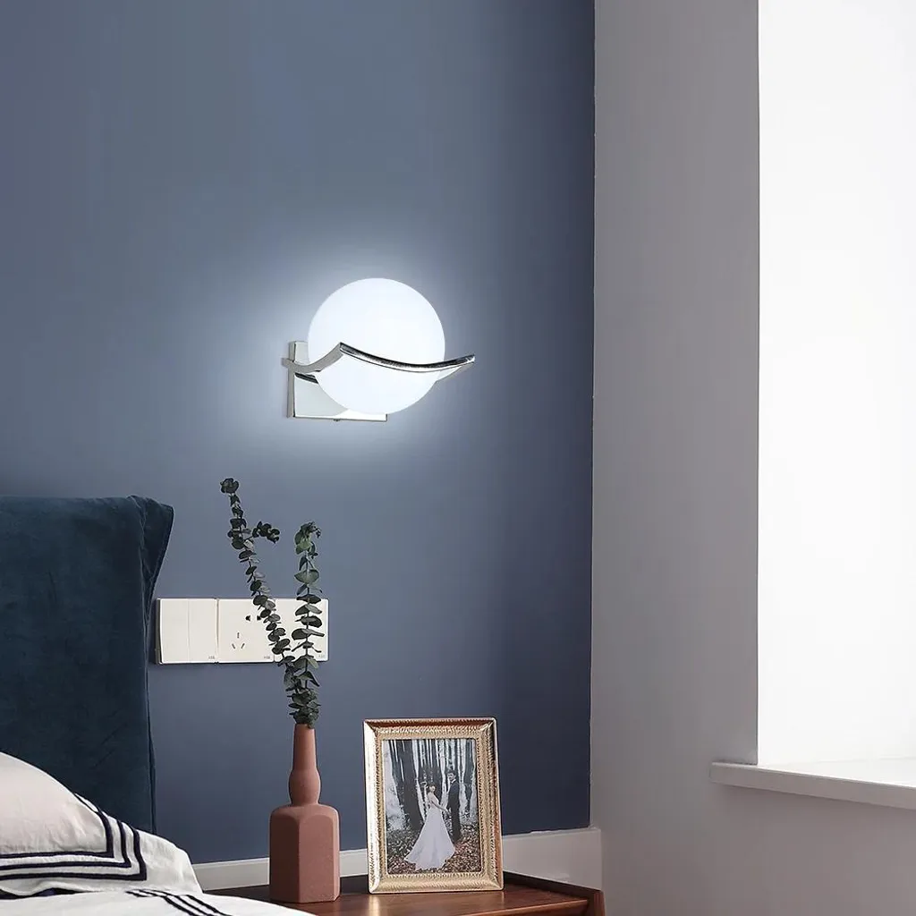 Applique Murale Sphérique en Fer Durable - Éclairage LED E27 sans Pose - 9
