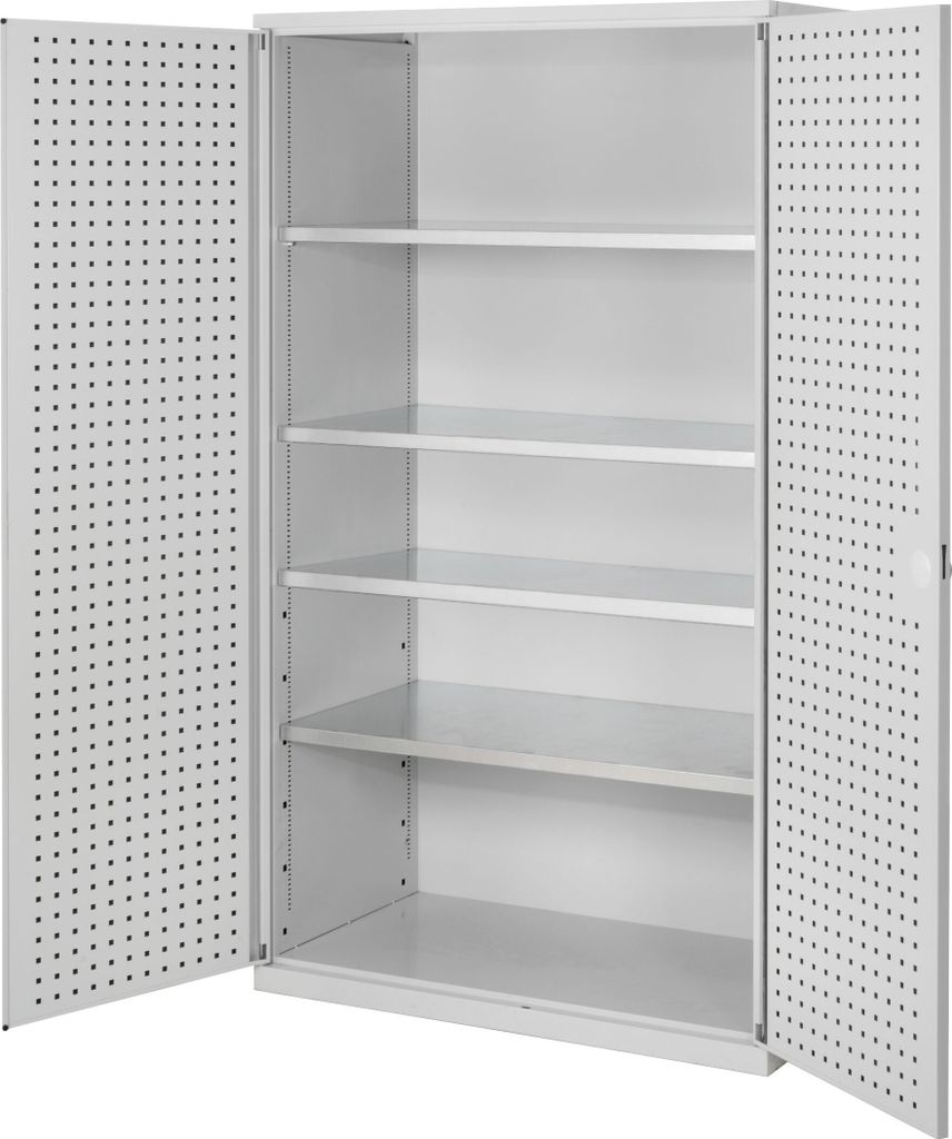 Kappes RasterPlan Großvolumenschränke 1950x1130x590mm Lochplattentüren Modell 1 lichtgrau