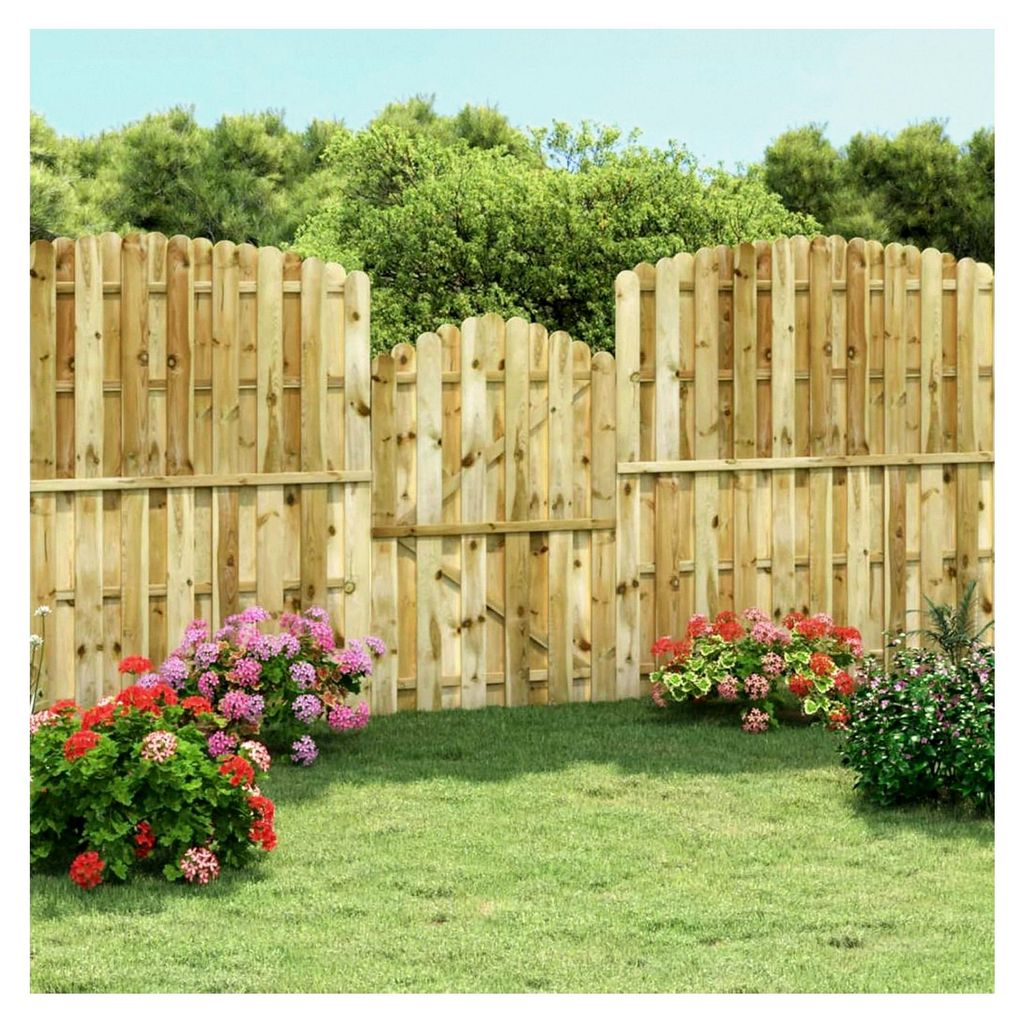 Rustikales Holztörchen 100x150cm, grün imprägniert, für Garten oder Terrasse - Bogenform, wetterfest und langlebig