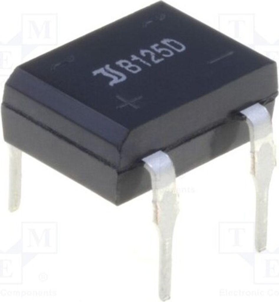 3x Einphasen Brückengleichrichter Ifsm: 40A Urmax: 250V If: 1A DIL B125D Einphase