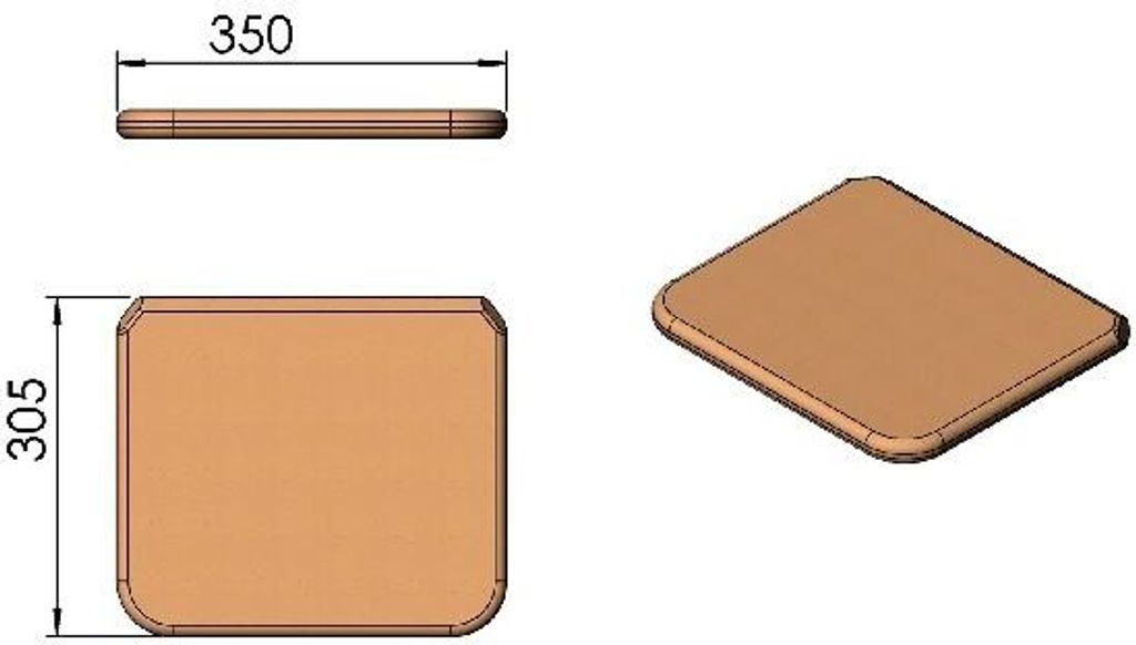 TermaTech | Vermiculite Rauchumlenkplatte für Kaminöfen TT20/TT21