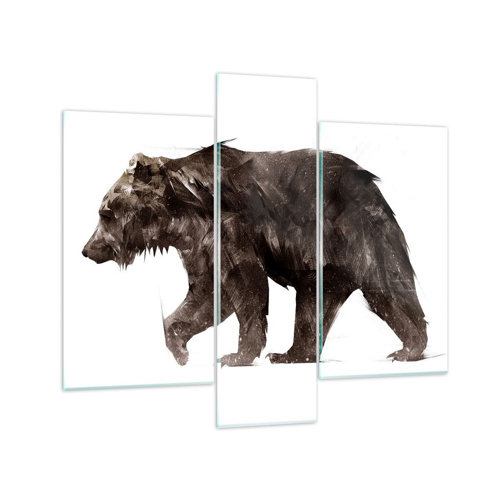 Bilder auf glas - Tier Abstraktion - 95x80cm - Glasbilder - Wandbilder - Kunstdruck - zum Aufhängen bereit - Wanddekoration aus Glas - Glas Bilder...