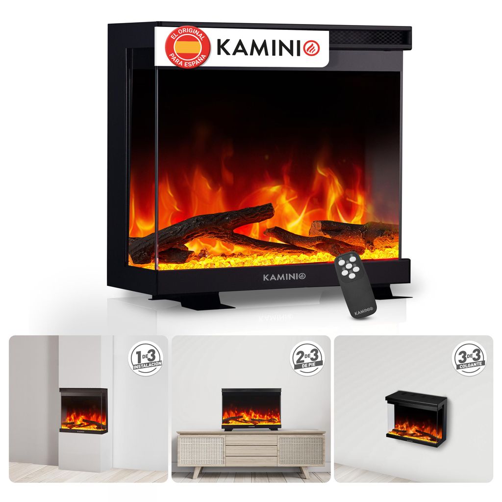 KAMINIO Chimenea eléctrica LEA: Chimenea eléctrica 3 en 1 Imagen del producto  Imagen generada por IA