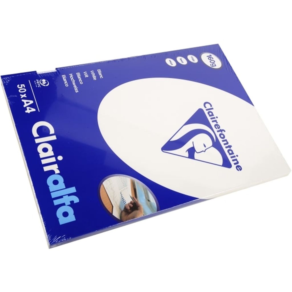 Clairefontaine Papier ppp A4 160G 50BL weiss
