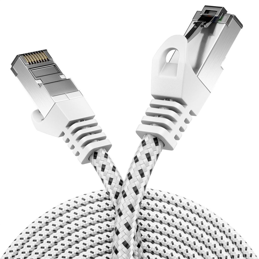 deleyCON 1m CAT7 LAN Kabel Nylon AWG27 600 MHz 10 Gbit/s - Produktbild 