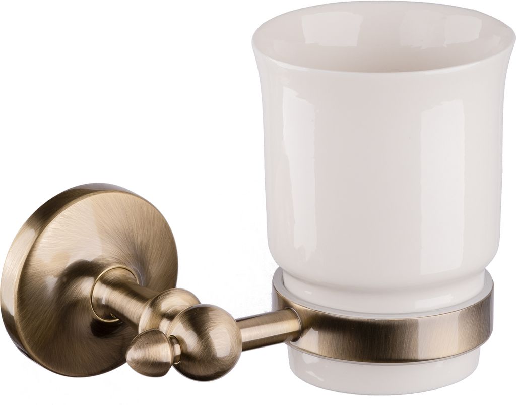 PaulGurkes Zahnputzbecher Nostalgie Bronze Bad-Accessoire Retro