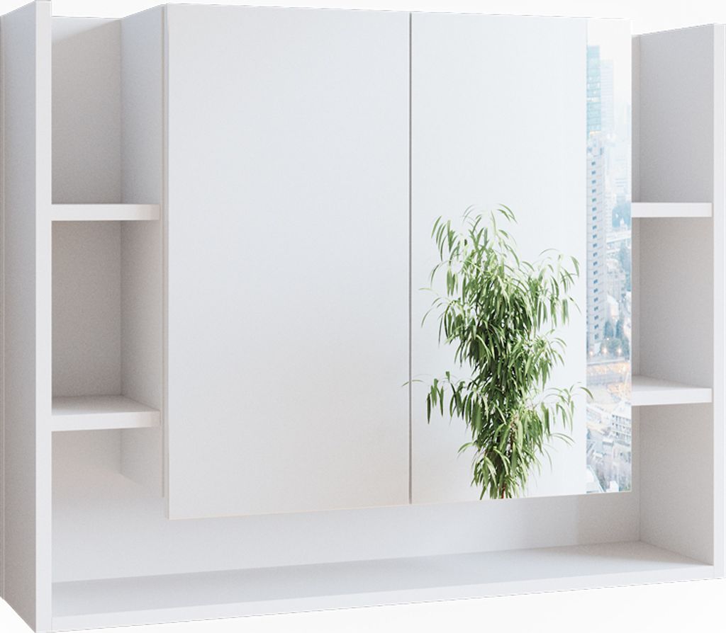 Koupelnová zrcadlová skříňka Vicco Elira Bílá 80.2 x 64 cm, Obrázek produktu 