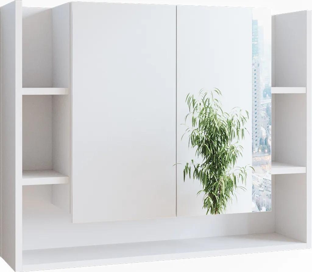Vicco Specchio contenitore bagno Elira, 80.2 x 64 cm, Bianco