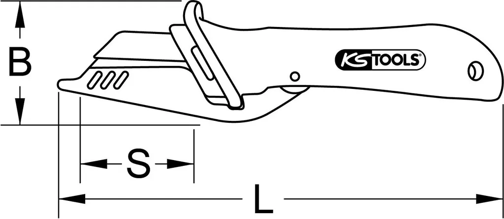 Couteau pour câbles KS TOOLS anti-coupure avec lame interchangeable