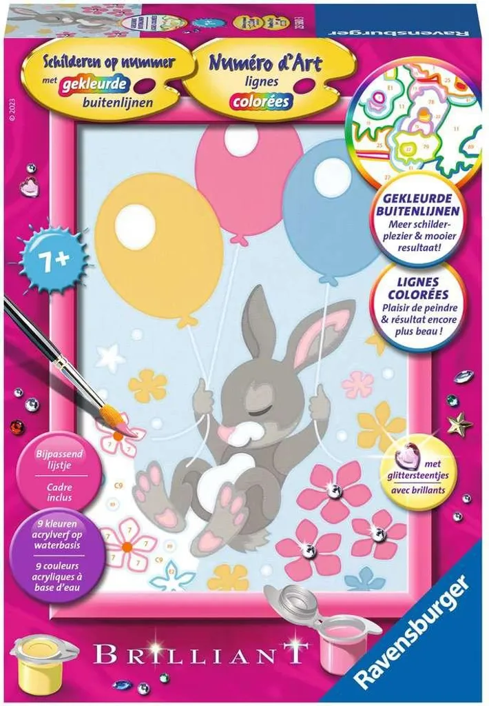 Activité Créative Peinture par Numéros Lapin - Cadeau Idéal pour Enfants