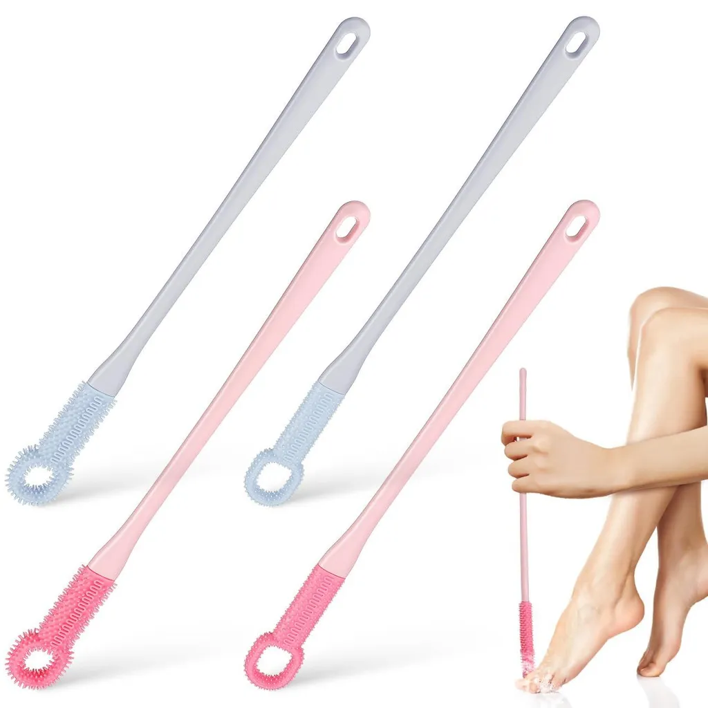 Lave-pieds ergonomique à manche long pour éviter de se baisser en douche