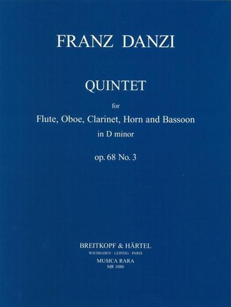 Quintett d-Moll op.68,3für Flöte, Oboe, Klarinette, Horn und Fagott