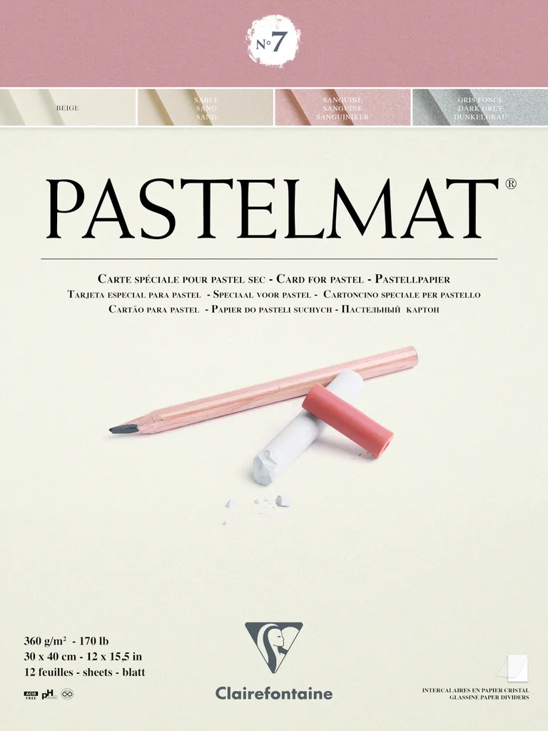 Bloc Pastelmat Clairefontaine 30x40 : fini la poussière de pastel !