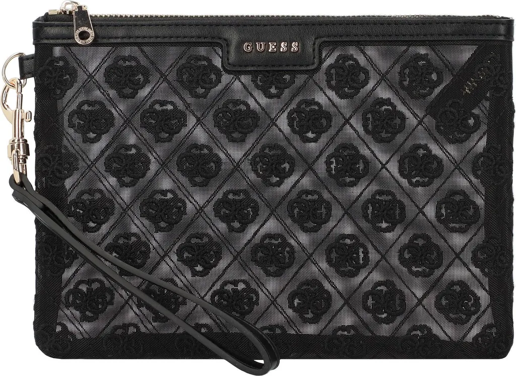 Pochette Maquillage Guess en Similicuir 23 cm - Design Chic et Zippé