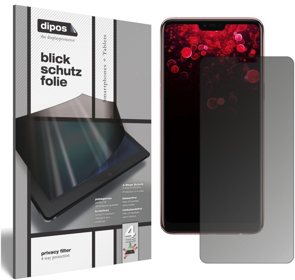 Schutzfolie für Oppo F7 Blickschutzfolie matt Folie Display Produktbild 