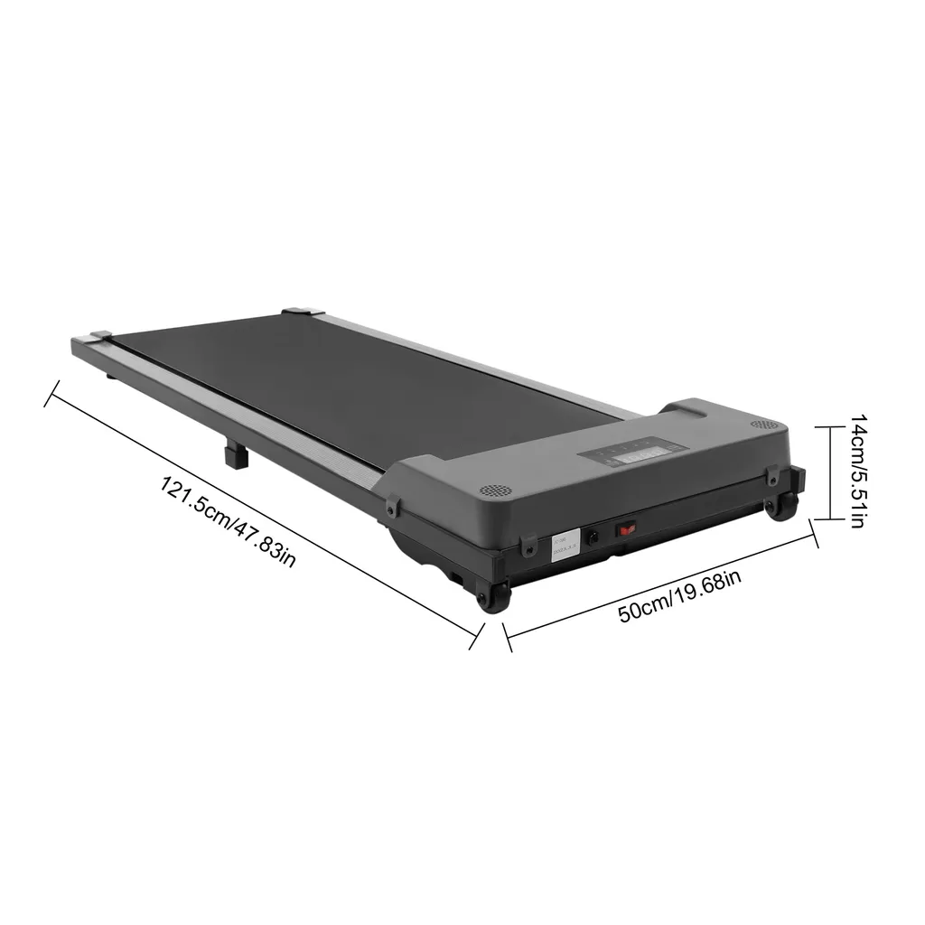 Tapis de course motorisé avec télécommande et écran LCD modèle Pro-Gris - 6