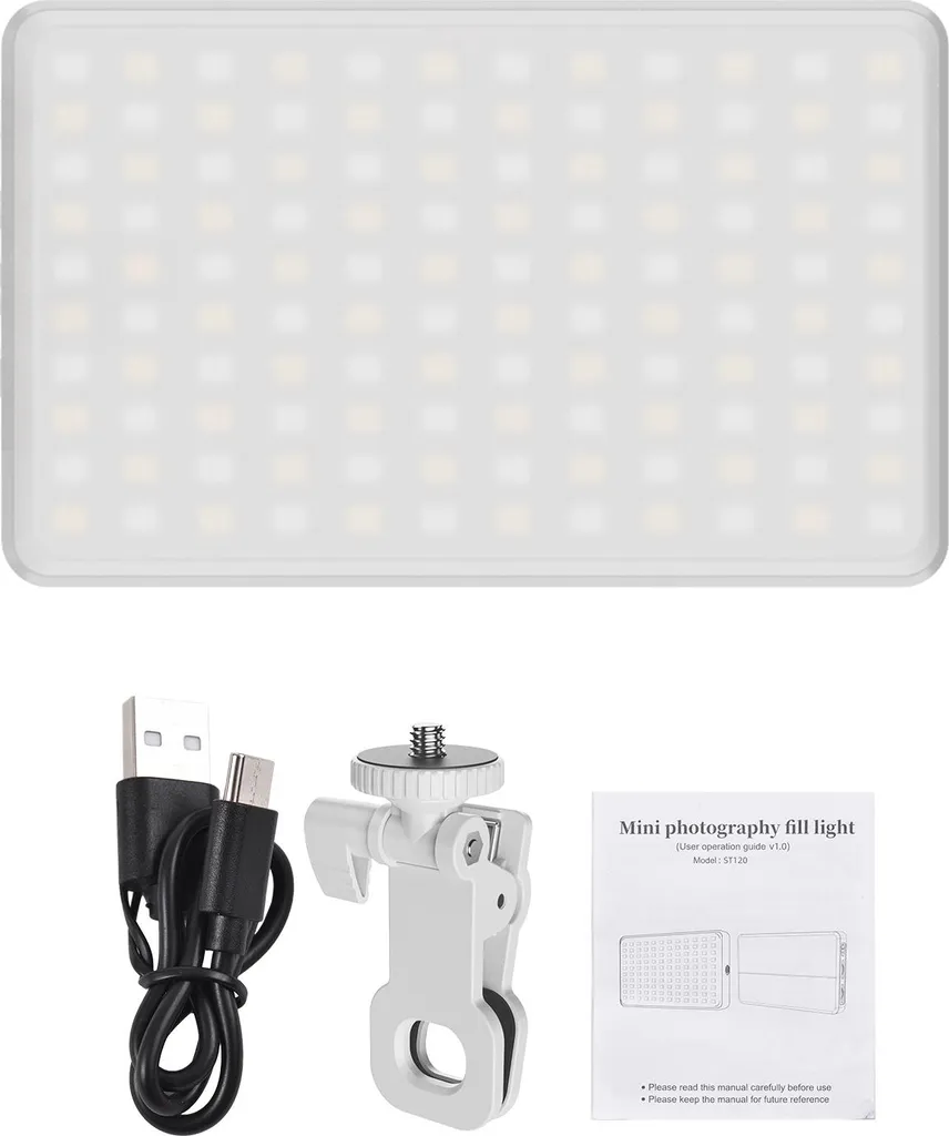 Lampada LED Portatile Clip 12W: Luce Professionale per Cellulare e PC