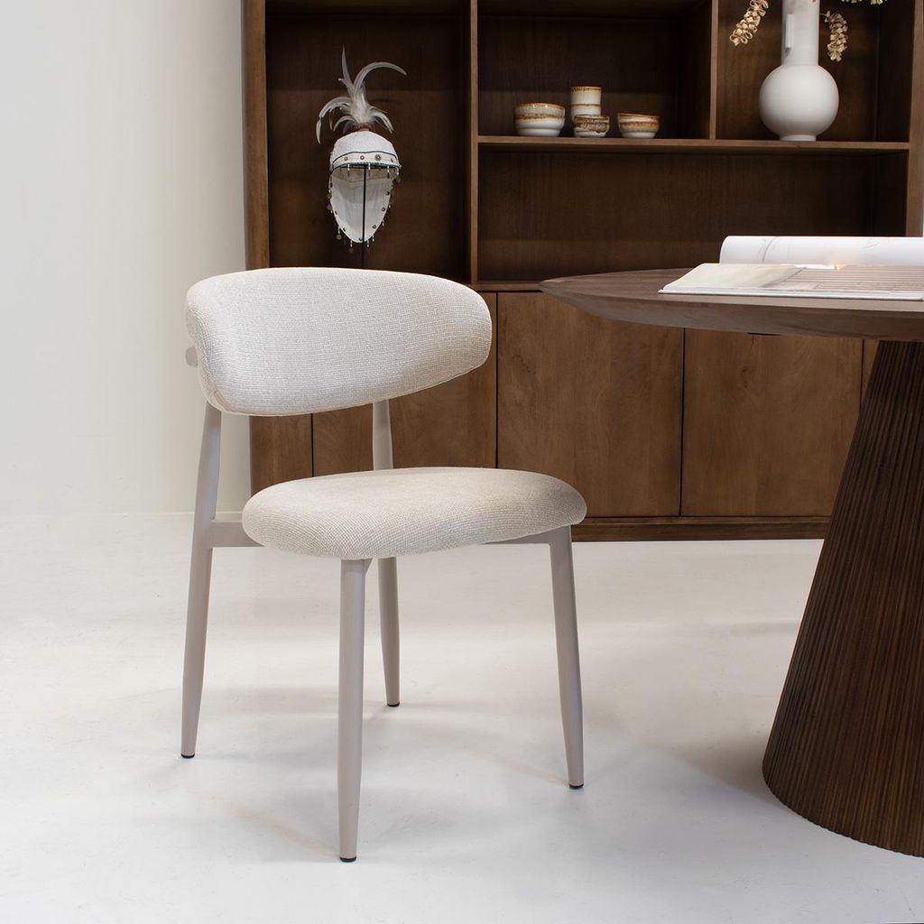Giga Meubel Esszimmerstuhl Alexia - Beige/Beige - Sitzhöhe Produktbild 