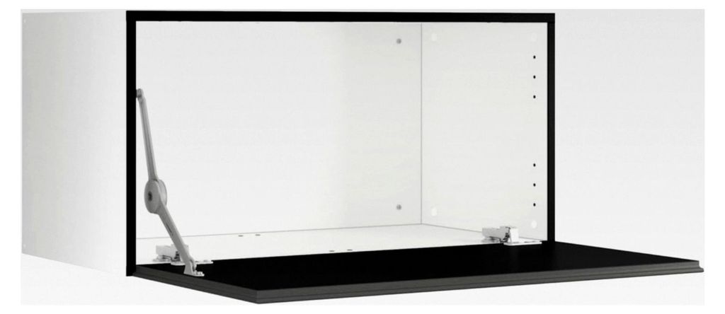 Schranksystem Modul+ in Weiß, offen oder geschlossen, individuell montierbare Aufbewahrung als Regal oder Schrankset, Lowboard oder wandhängendes...