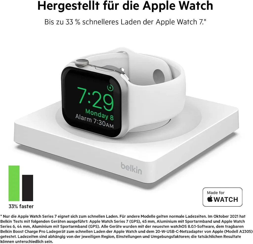 Chargeur rapide blanc Belkin BOOST CHARGE PRO induction pour Apple Watch - 19