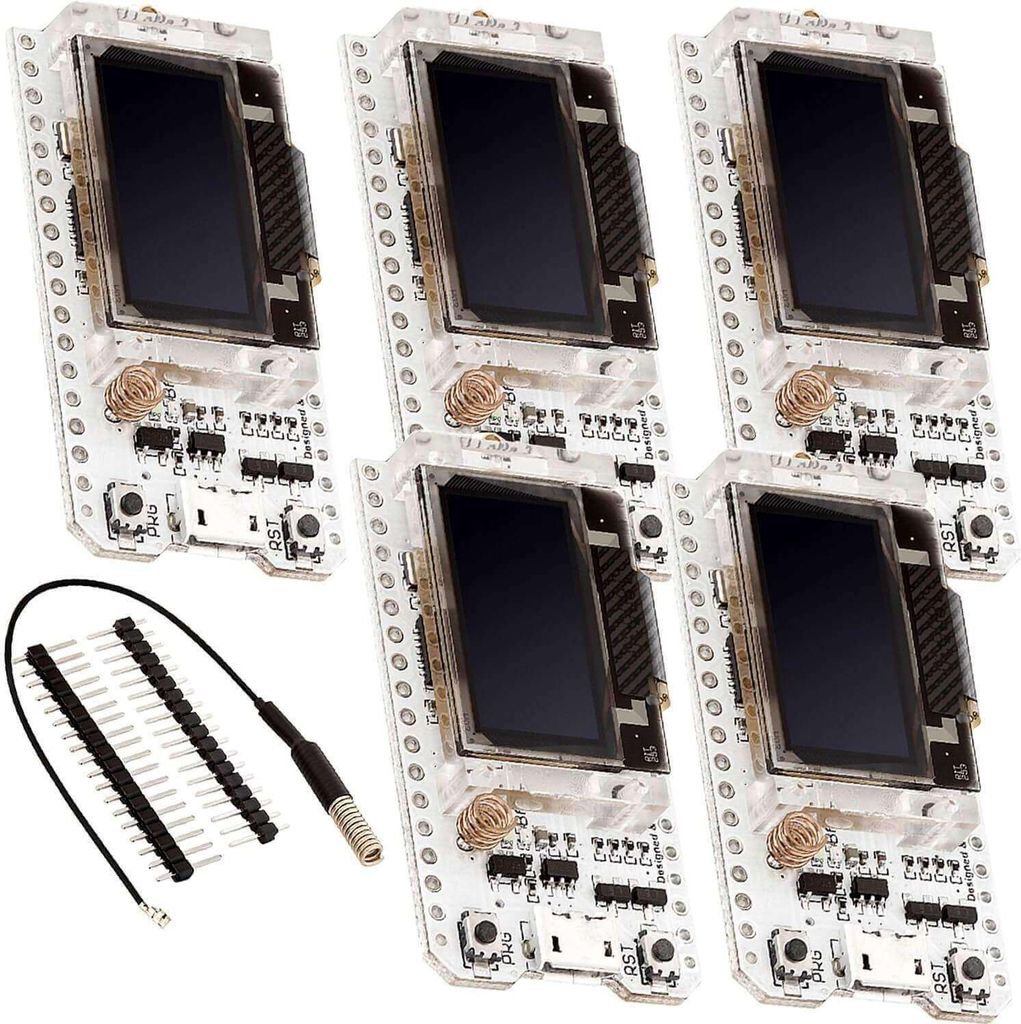 AZ-Delivery Mikrocontroller NodeMCU ESP32 Heltec mit 0,96" OLED Display & 868Mhz LoRa, 5x NodeMCU ESP32