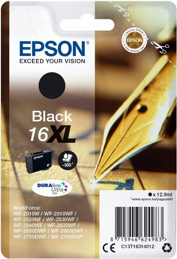 Epson Pen and crossword Singlepack Black 16XL DURABrite Produktbild 