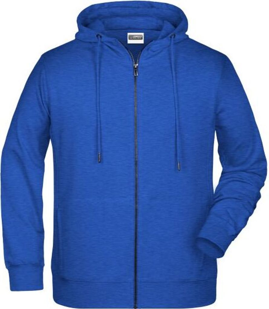 Sweat-Jacke mit Kapuze und Reißverschluss royal-heather, Gr. L