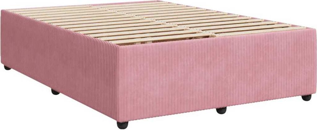 Bettgestell Rosa 140x190 cm Samt