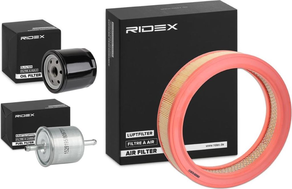 RIDEX Filterset Inspektionspaket Filtersatz für VW Polo Schrägheck (6N1) Caddy II Kastenwagen (9K9A) Polo Classic (6V2) Polo Variant (6V5) für SEAT