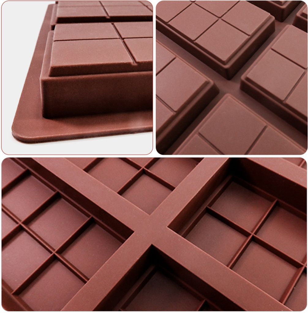 4 Stück,Schokoladenform Silikon Schokoladentafel Form Produktbild 7