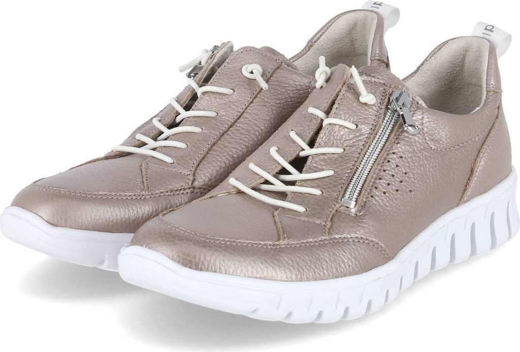 Waldläufer H-Birdy sportlicher Schnürer Beige in Gr. 38.5