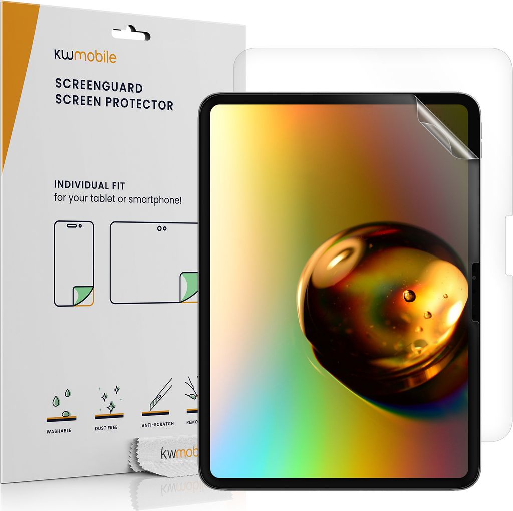 kwmobile 2x Matte Schutzfolie kompatibel mit Apple iPad Pro 11" (2024) Papier Gefühl Folie - Tablet Full Screen Paper Feel Cover - Tablet Displayf...
