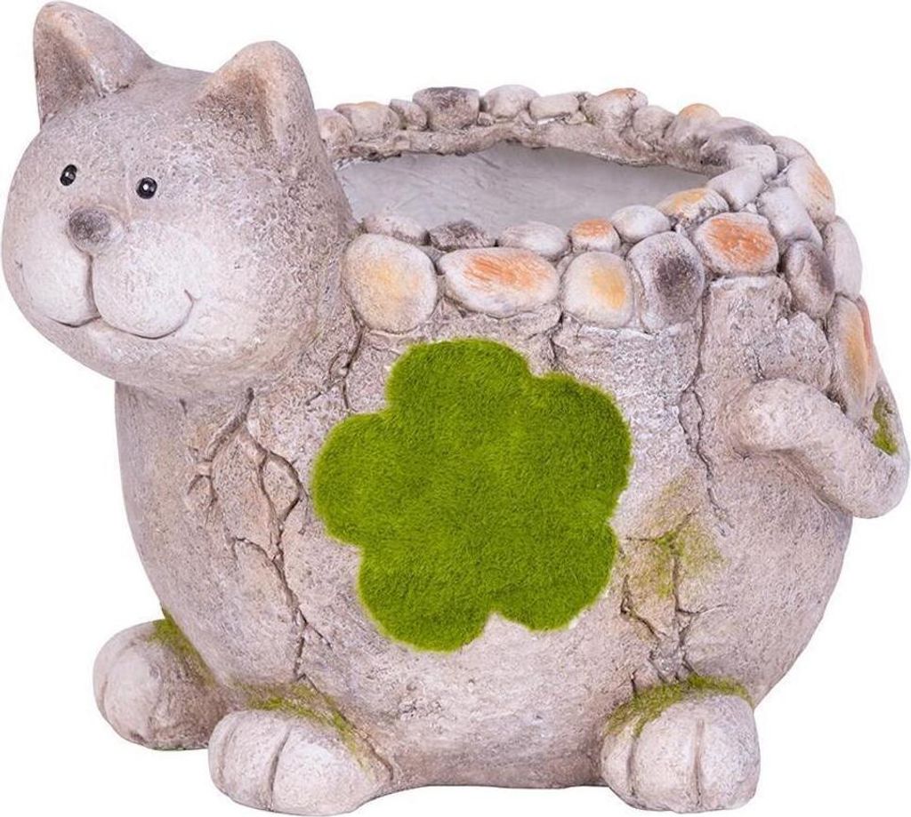 PROREGAL Blumentopf, Katze, Dekoration, Keramik, 30x25,5x26,5cm
