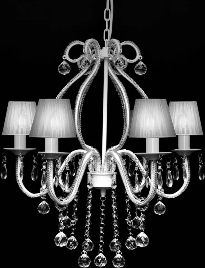 Chandelier avec 2300 cristaux Blanc - Luminaire de luxe pour plafond