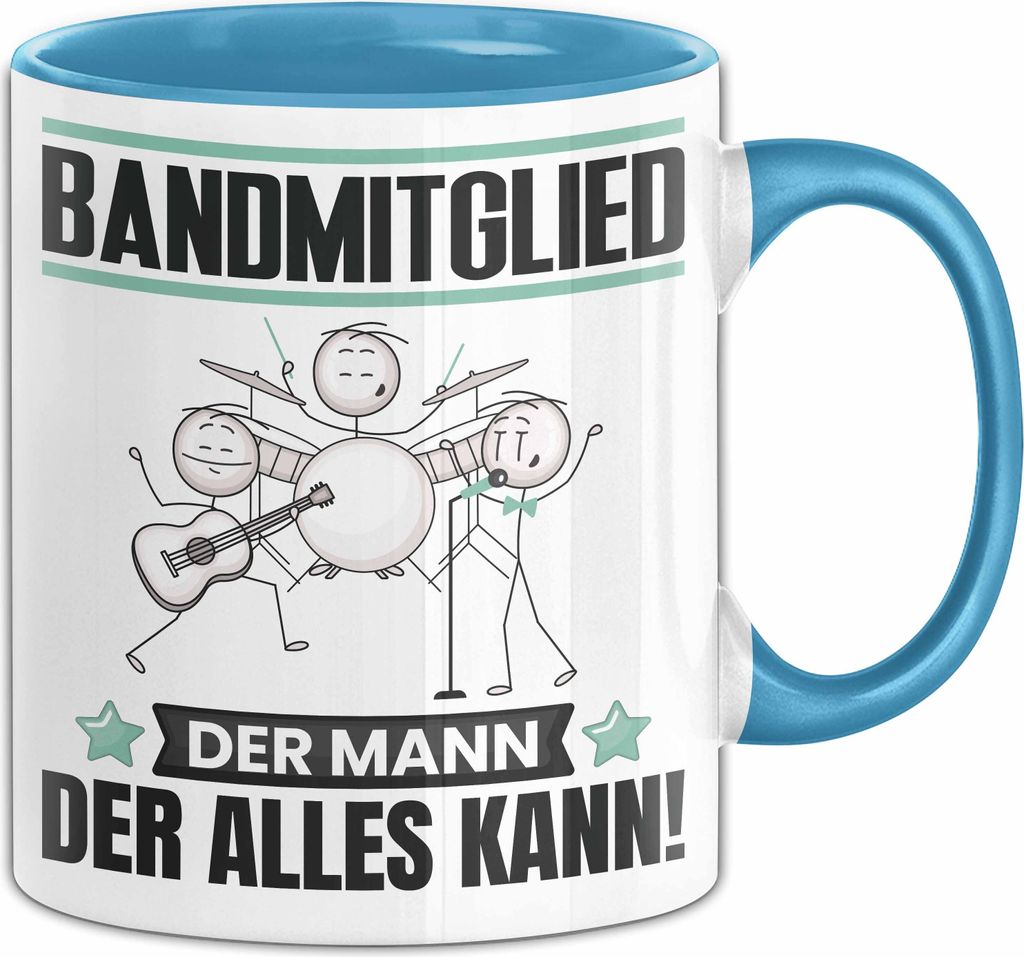 Bandmitglied Tasse Geschenk für Bandmitglied Der Mann Der Alles Kann Geschenkidee zum Geburtstag (Blau)
