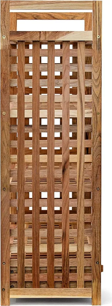 Meuble à chaussures en bois naturel 4 étages et tiroir de rangement