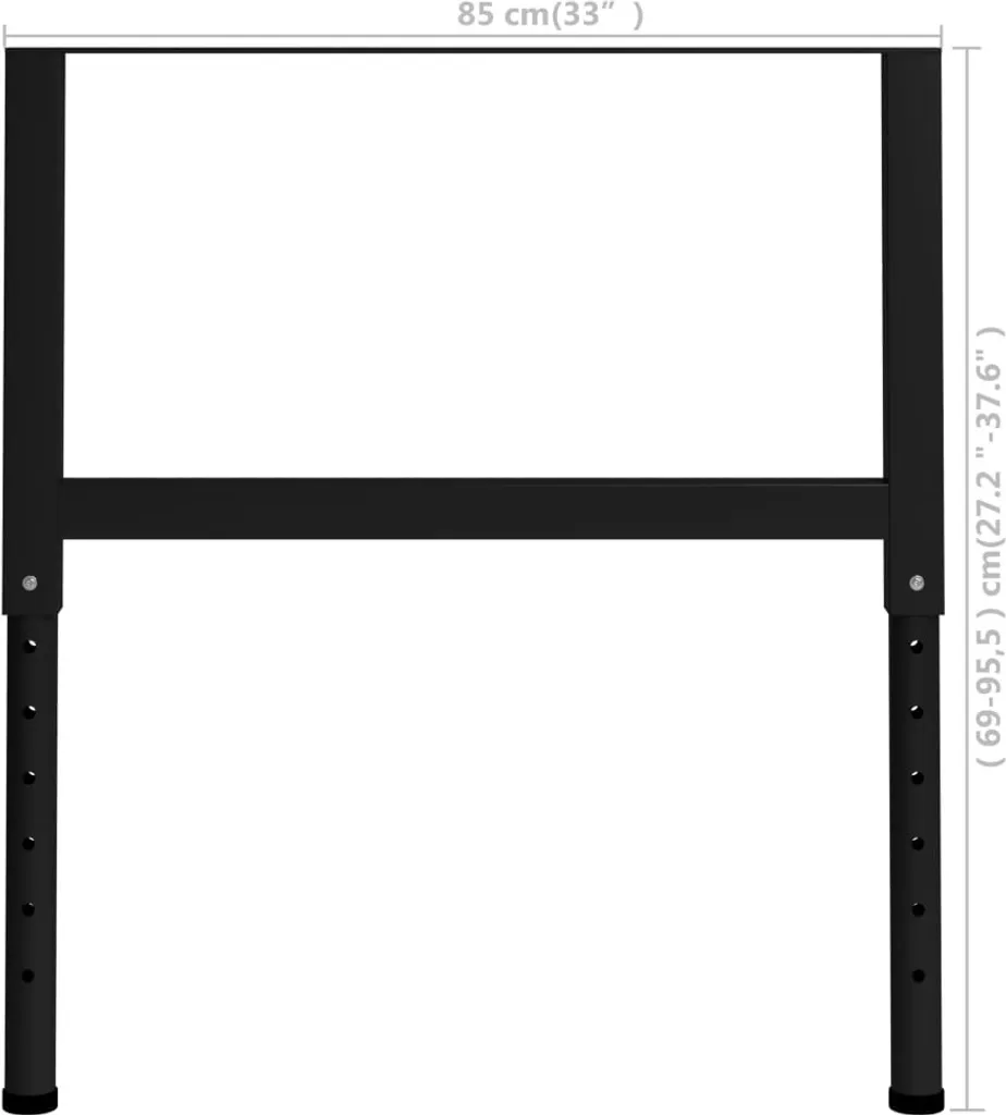 Telaio Banco Lavoro 2 pz Metallo 85x(69-95,5) cm - Analisi Tecnica - 9