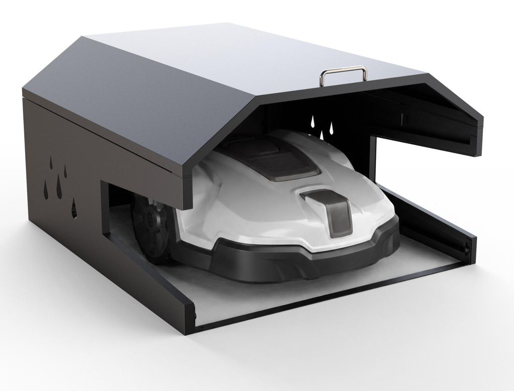 osoltus Mähroboter-Garage XL Wartungsdeckel Anthrazit T Produktbild  KI-generiertes Bild