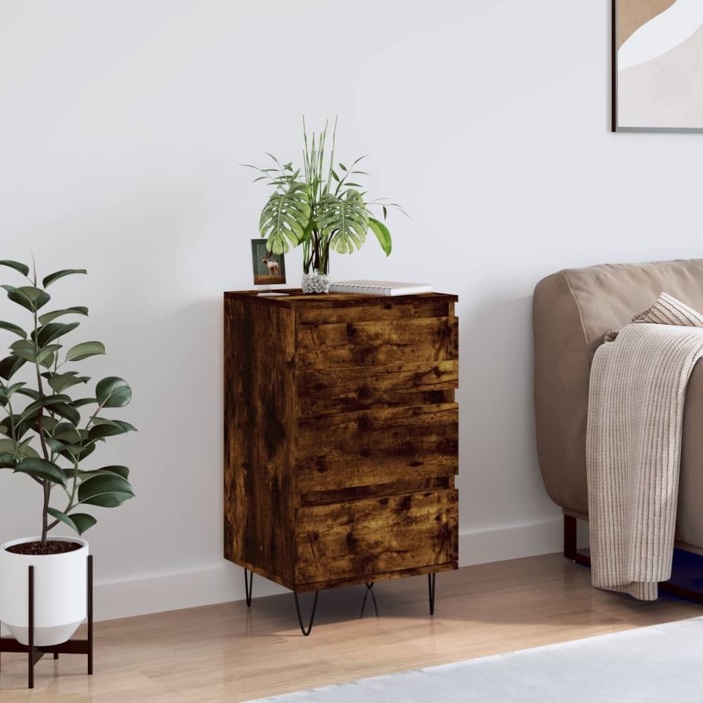 Maison Exclusive - Sideboard Räuchereiche 40x35x70 cm Holzwerkstoff