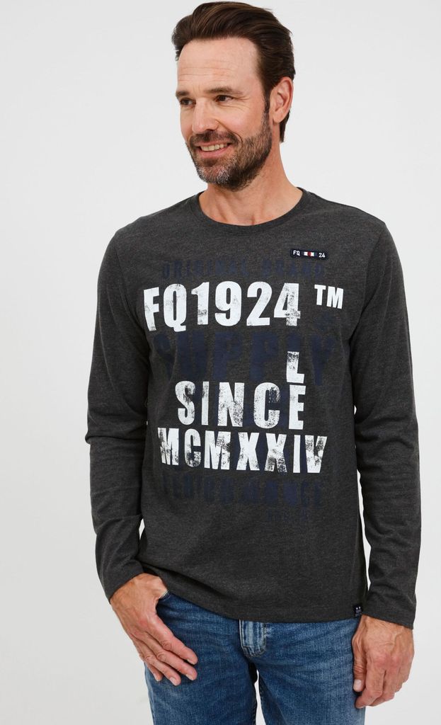 FQ1924 FQWynton Herren Longsleeve Langarmshirt Shirt Mit Print aus 100% Baumwolle