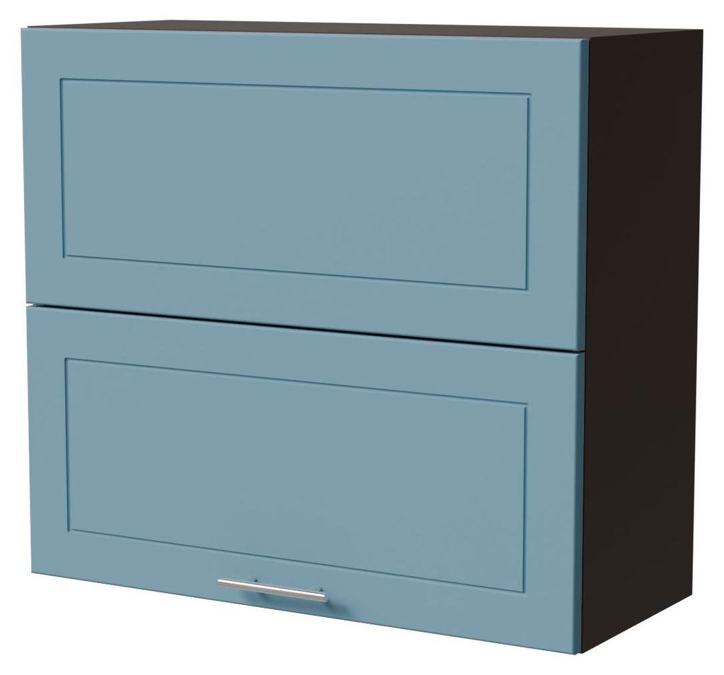 Küchenklapphängeschrank BARI 80x72cm Hochfaltklappe Farbe wählbar BA-W8B/80-AV RAL 5024 pastellblau matt lava