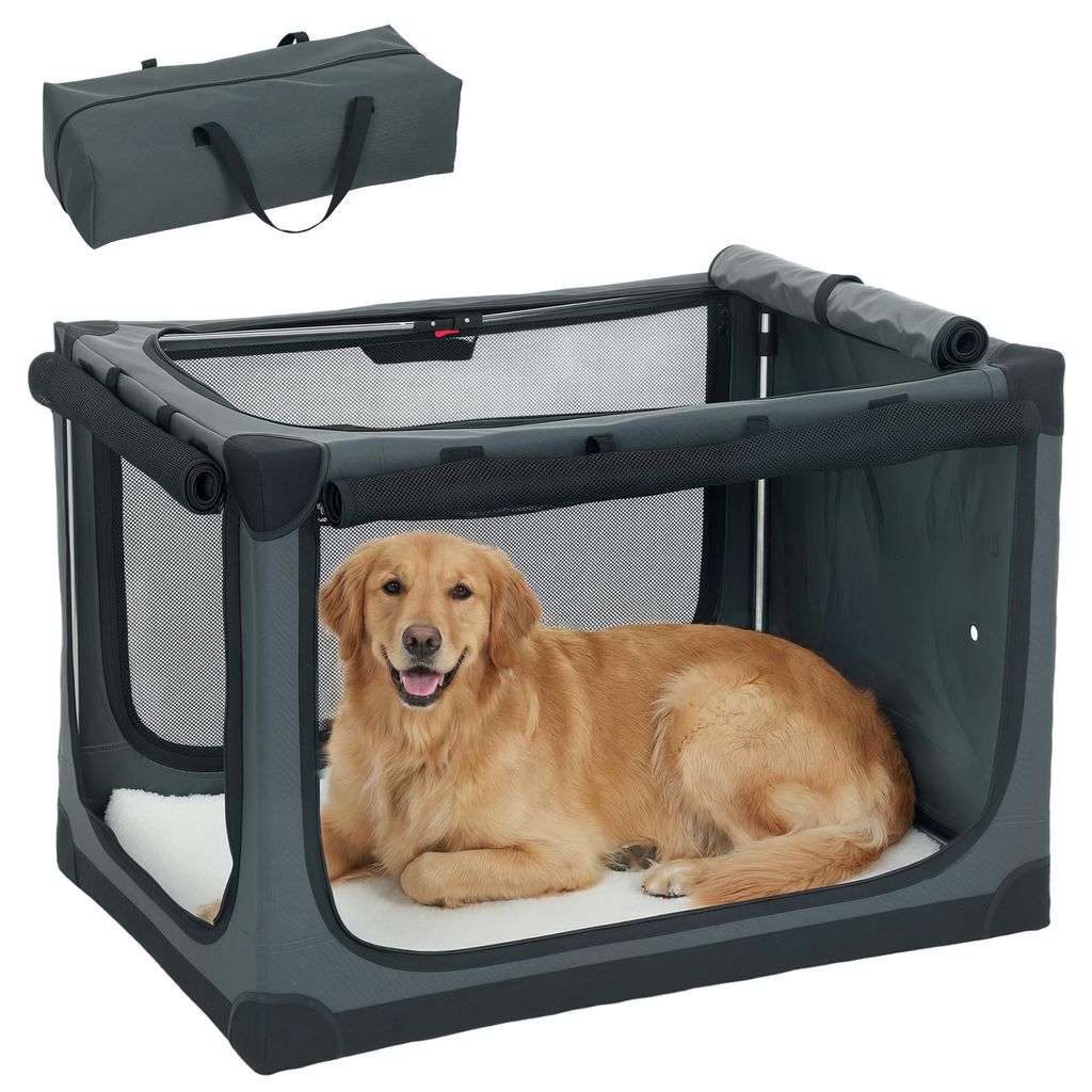 PawHut Hundebox faltbar Hundetransportbox mit Kissen aus 600D Oxford-Gewebe