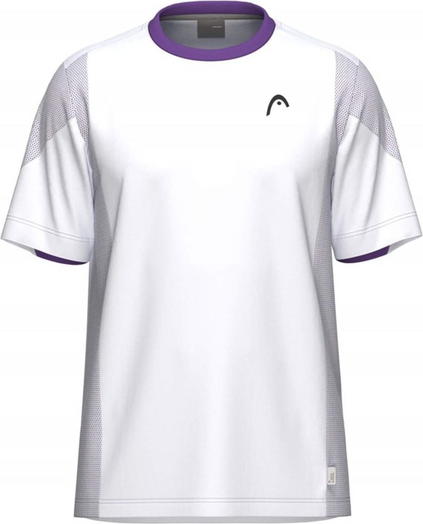 HEAD Herren Sport T-Shirt Slice Kurzarm für Training und Freizeit in Weiß und Violett