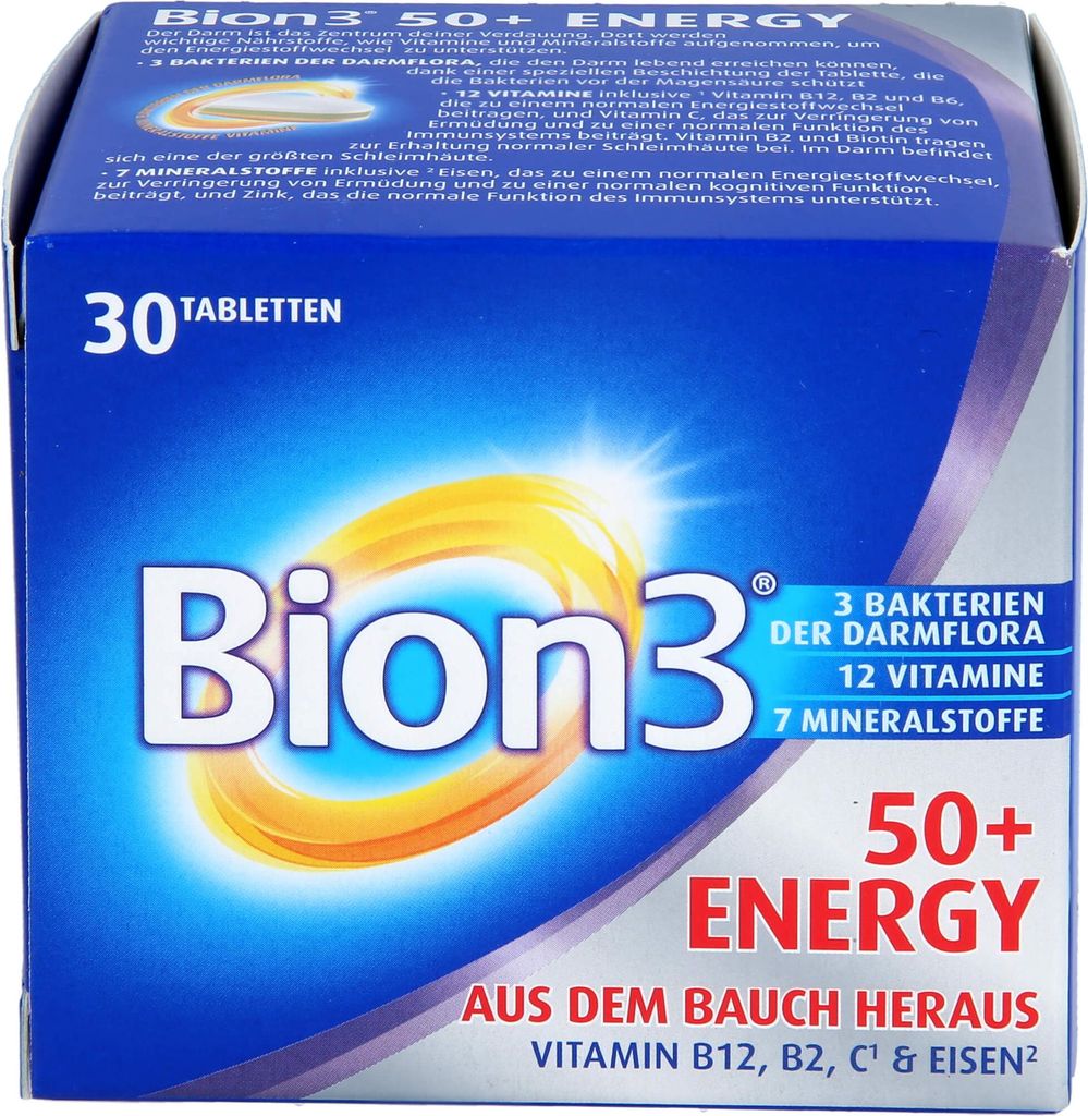 Bion3 Energy 50+ Tabletten Multivitamin für Darm- & Produktbild 