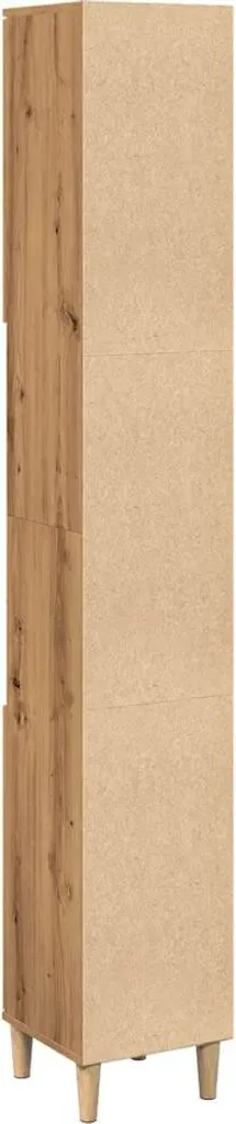 vidaXL Mobile da bagno Artisan oak 30x30x190 cm Materiale a base di legno - 6