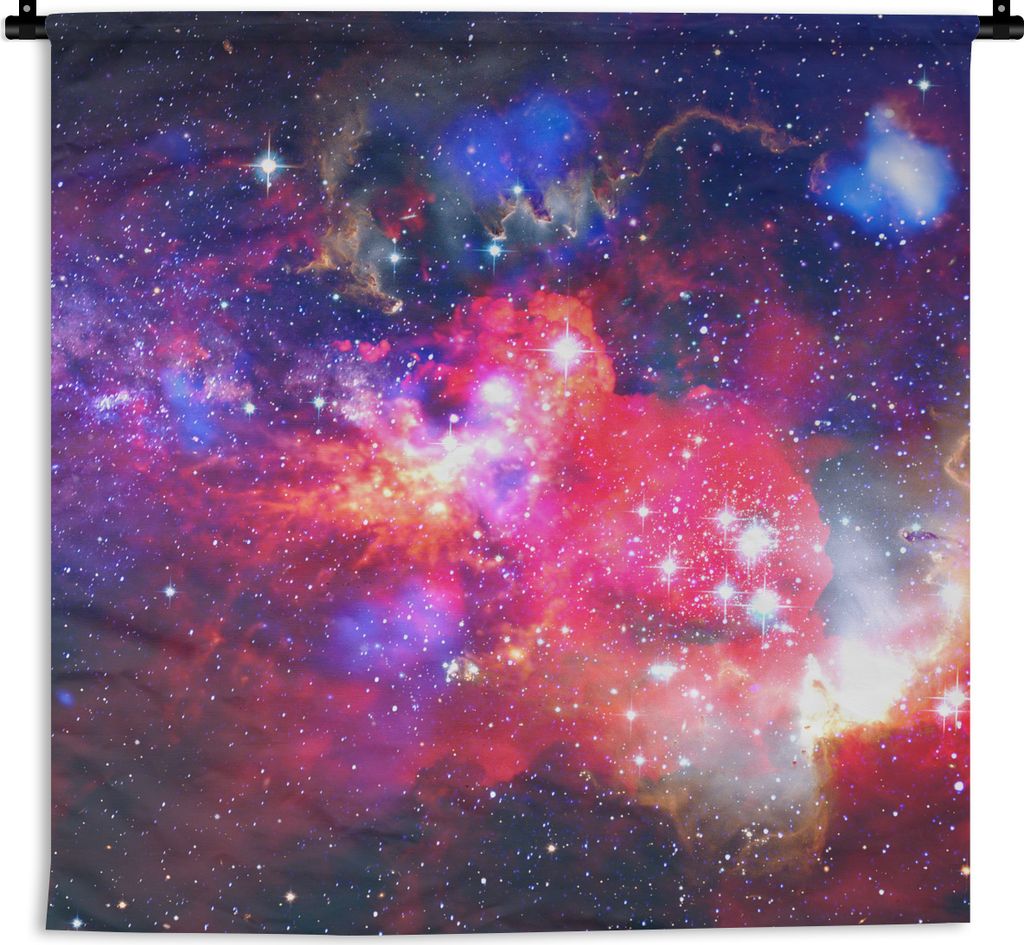 MuchoWow Wandteppich Wandbehang Weltraum - Sterne - Kosmos 150x150 cm Tapisserie Dekoration Wandtuch - Wohnaccessoires - Modernes