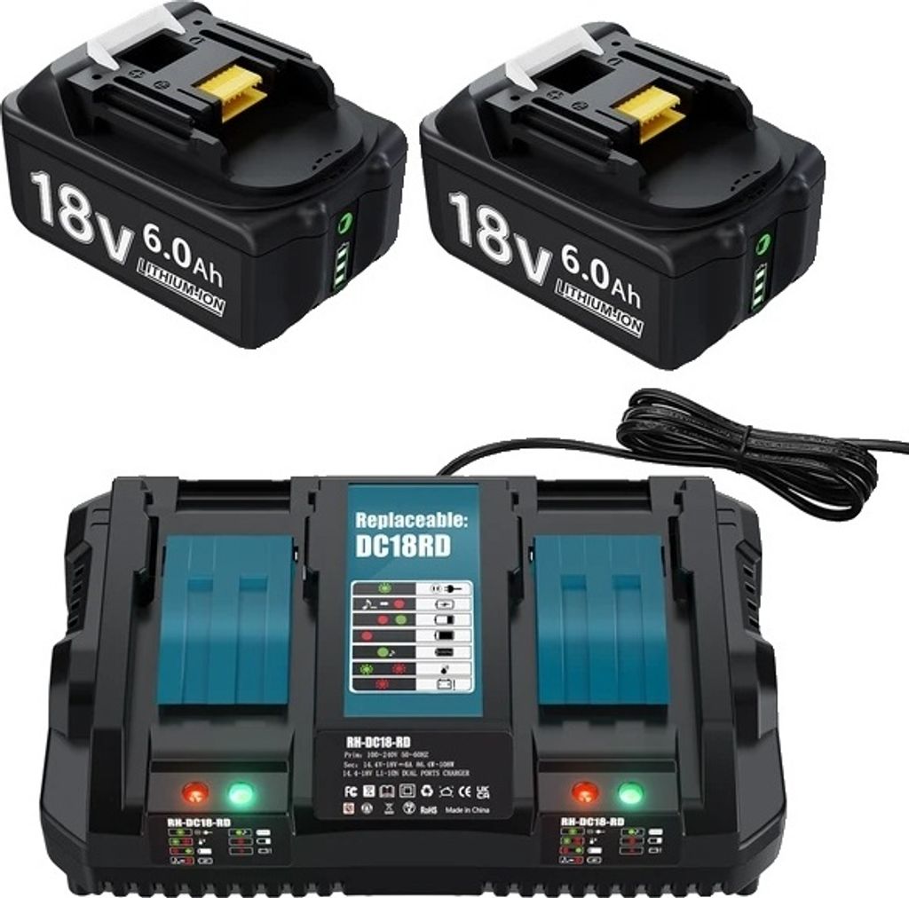 Náhradní baterie Makita 18V, kapacita 60 Ah, kompatibilní s Obrázek produktu 