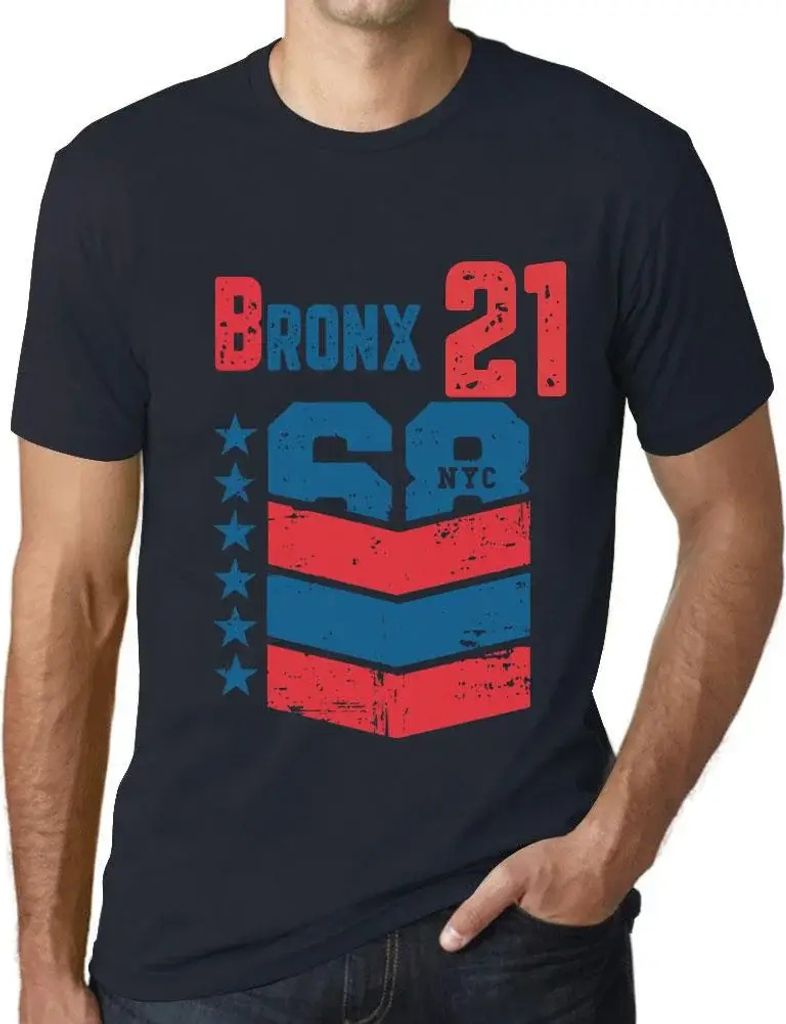Herren Grafik T-Shirt Bronx 21 Geschenk 21. Geburtstag Jahrestag 21 Jahre Jubiläum 21 Jährige Mann Jahrgang 2003 Kurzarm Lustige Druck