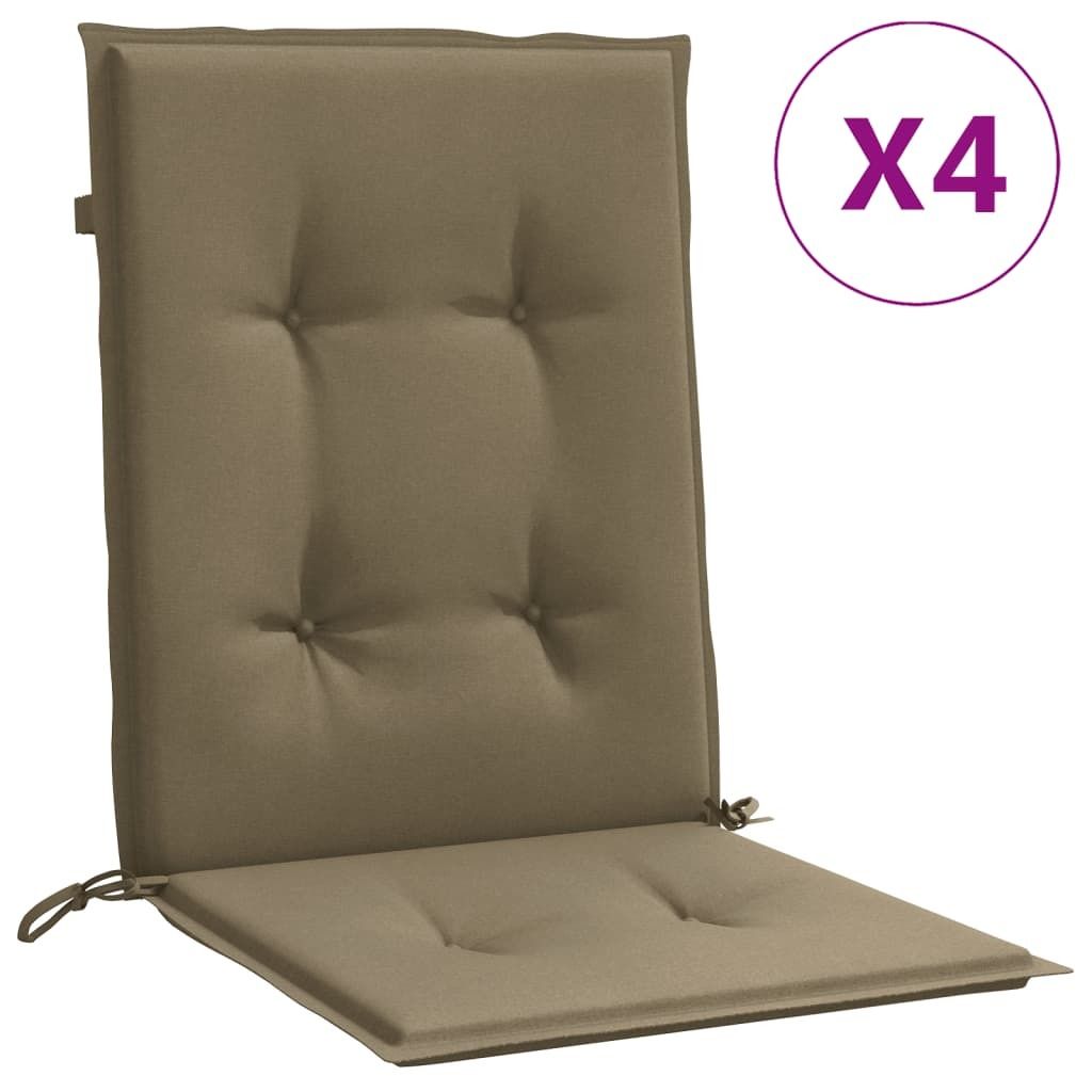 vidaXL Niedriglehner-Auflagen 4 Stk. Melange Taupe 100x50x4 cm Stoff