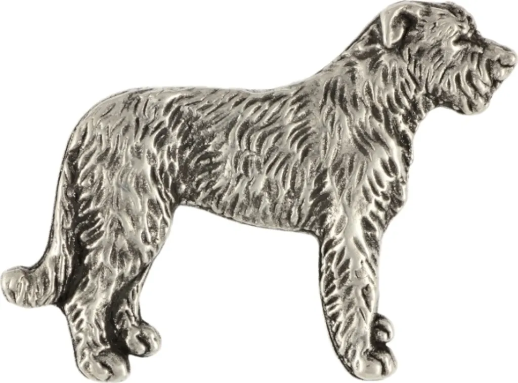 Lévrier Irlandais I Broche Chien Argentée Art-Dog Bijou de Revers Chic